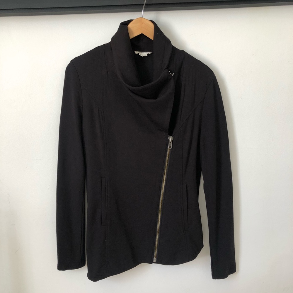 Helmut Lang asymmetrical knit Cotton blazer, S
